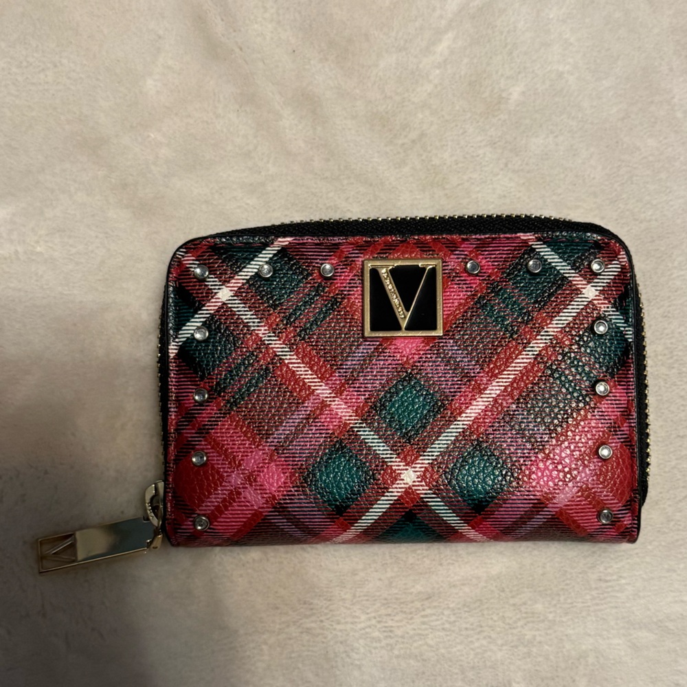 Victoria's Secret Red and Green Plaid Wallet